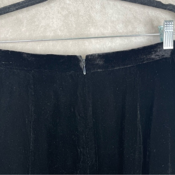& Other Stories Velvet Thigh High Slit Midi Skirt In Black Women's Size US 10 - Picture 4 of 6